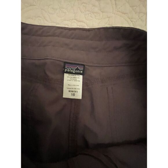 Patagonia Barrel Leg Cropped Cargo Track Pants / Joggers, Gray / brown, Size 10 - Picture 4 of 8